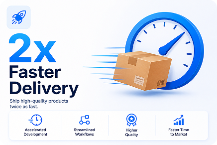 2x Faster Delivery